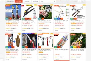Thị trường shopee dòng kéo cắt cành được bán phổ biến và đa dạng